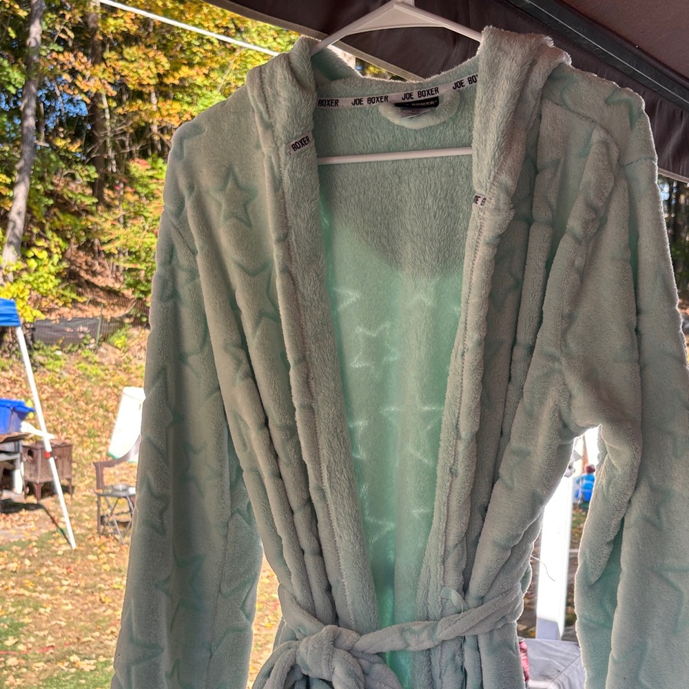 Joe Boxer Light Green Hooded Robe - Picture 8 of 8